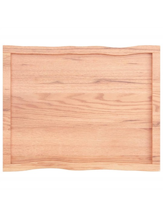 Stolní deska světle hnědá 80x60x(2-6)cm ošetřený dub živá hrana