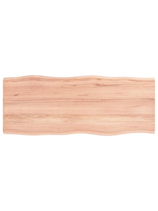 Stolní deska světle hnědá 100x40x2 cm ošetřený dub živá hrana