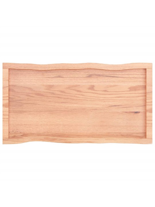 Stolní deska hnědá 100x50x(2-4)cm ošetřený dřevo živá hrana