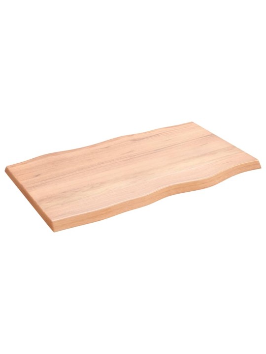 Stolní deska hnědá 100x60x(2-4)cm ošetřený dřevo živá hrana