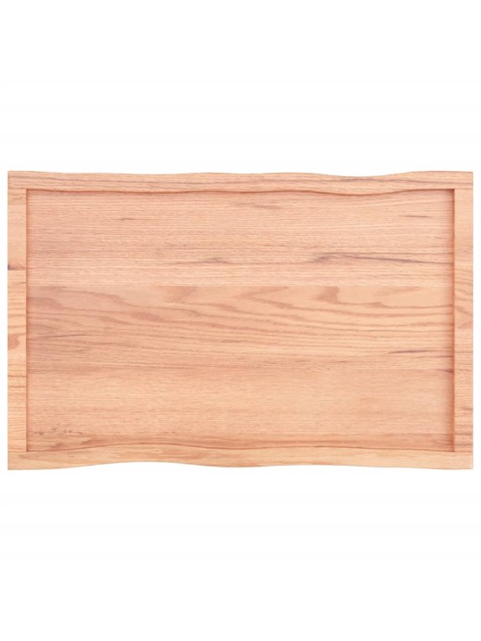 Stolní deska hnědá 100x60x(2-4)cm ošetřený dřevo živá hrana