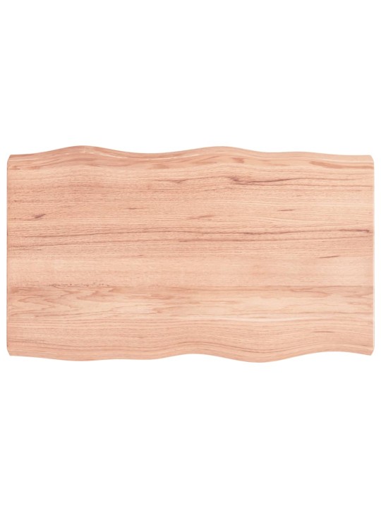 Stolní deska hnědá 100x60x(2-6)cm ošetřený dřevo živá hrana