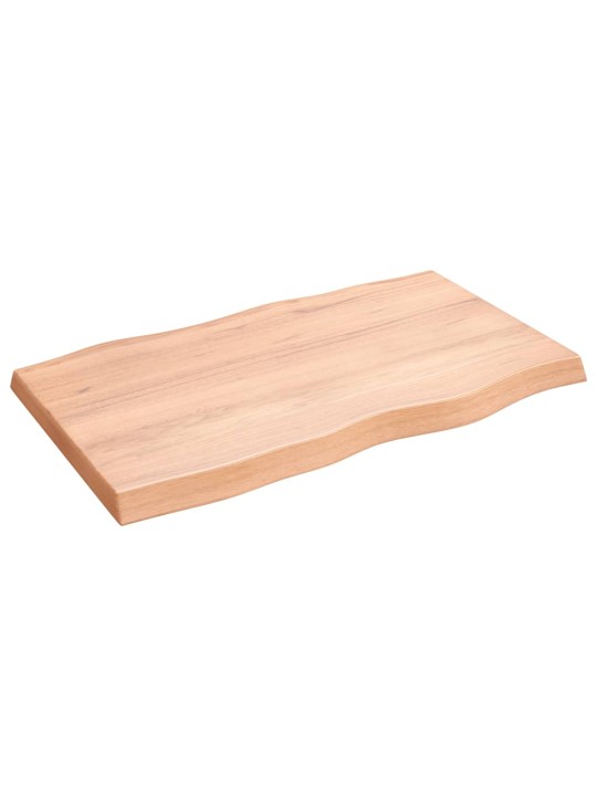 Stolní deska hnědá 100x60x(2-6)cm ošetřený dřevo živá hrana