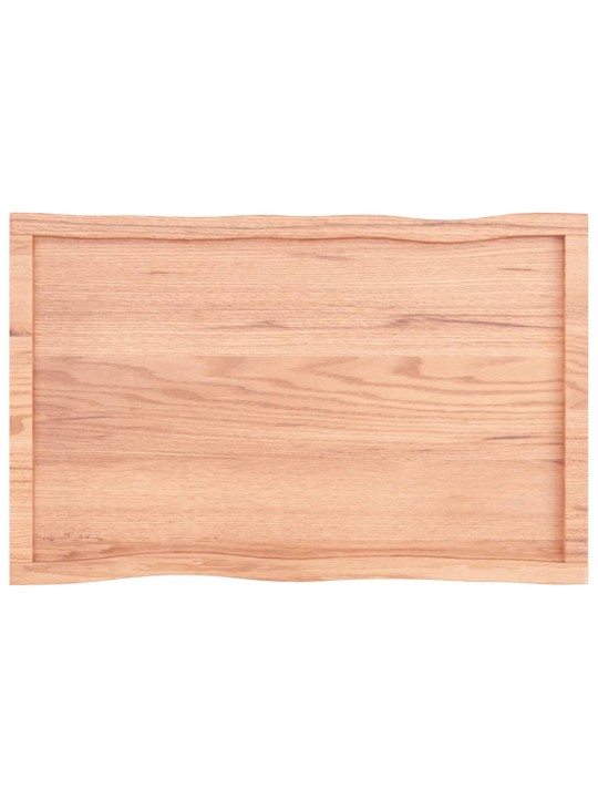 Stolní deska hnědá 100x60x(2-6)cm ošetřený dřevo živá hrana