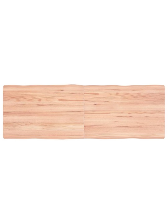 Stolní deska hnědá 120x40x(2-4)cm ošetřený dřevo živá hrana