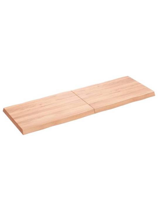 Stolní deska hnědá 120x40x(2-4)cm ošetřený dřevo živá hrana