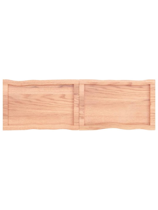 Stolní deska hnědá 120x40x(2-4)cm ošetřený dřevo živá hrana