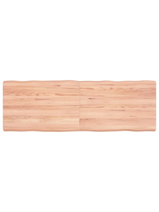 Stolní deska hnědá 120x40x(2-6)cm ošetřený dřevo živá hrana