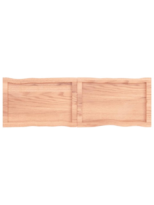 Stolní deska hnědá 120x40x(2-6)cm ošetřený dřevo živá hrana