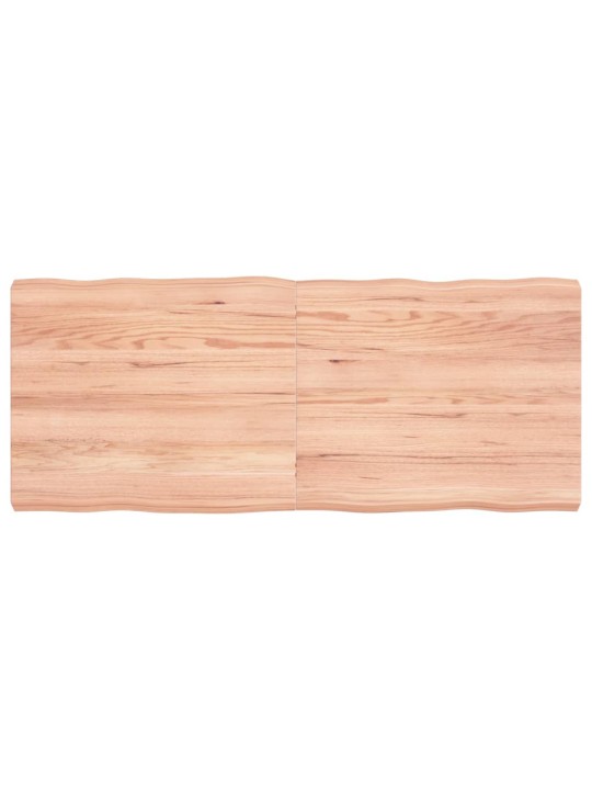 Stolní deska hnědá 120x50x(2-6)cm ošetřený dřevo živá hrana