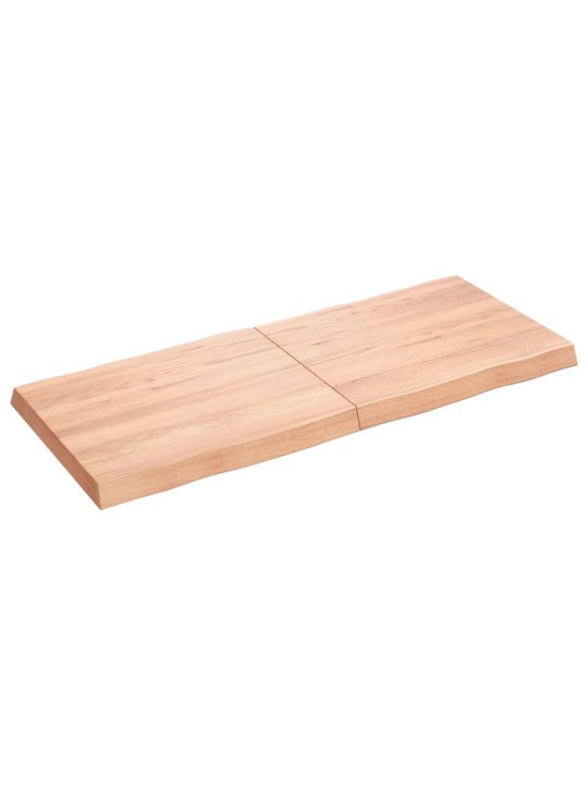 Stolní deska hnědá 120x50x(2-6)cm ošetřený dřevo živá hrana