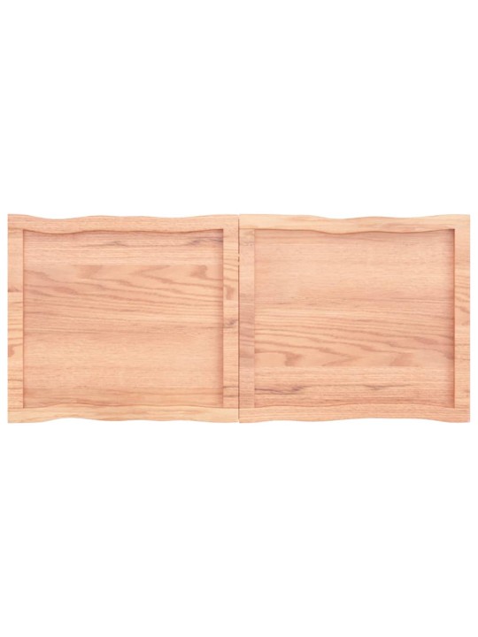 Stolní deska hnědá 120x50x(2-6)cm ošetřený dřevo živá hrana