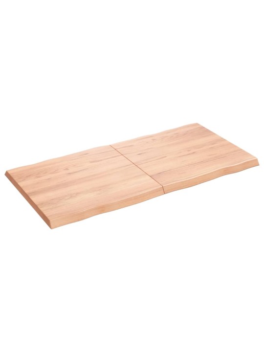 Stolní deska hnědá 120x60x(2-4)cm ošetřený dřevo živá hrana