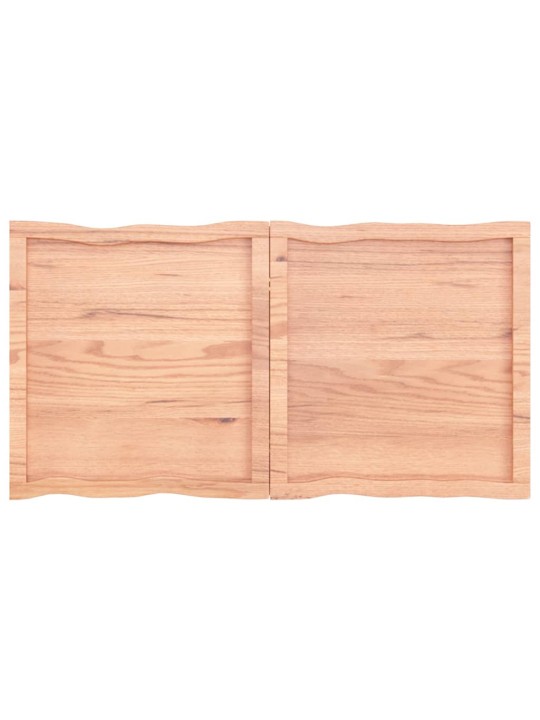 Stolní deska hnědá 120x60x(2-4)cm ošetřený dřevo živá hrana