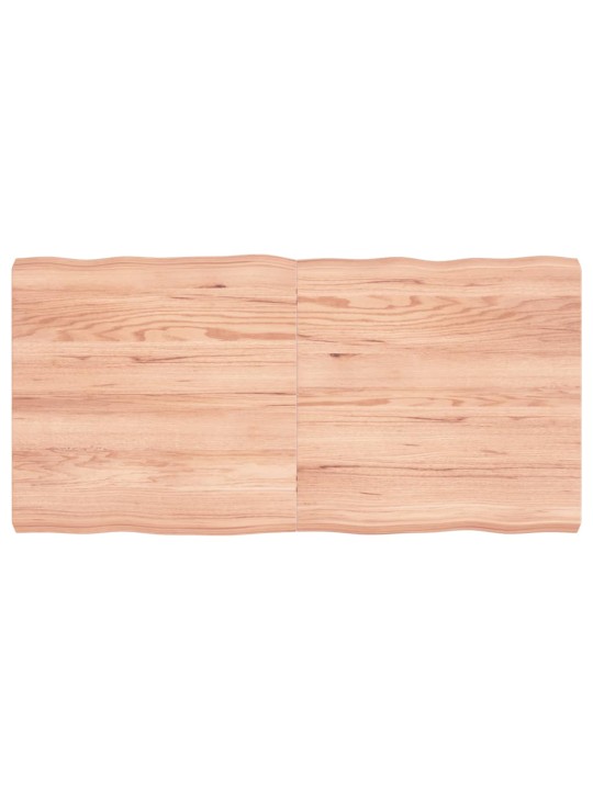Stolní deska hnědá 120x60x(2-6)cm ošetřený dřevo živá hrana