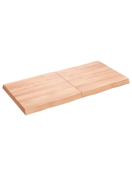 Stolní deska hnědá 120x60x(2-6)cm ošetřený dřevo živá hrana