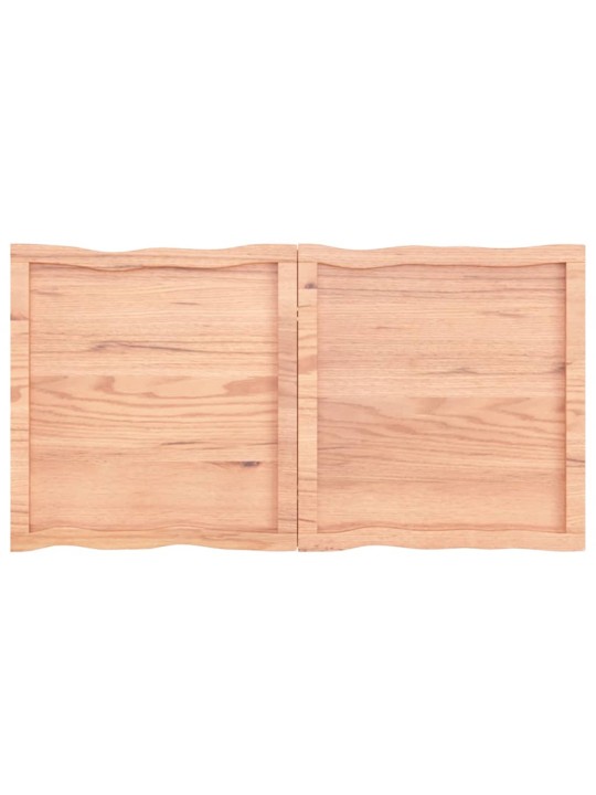 Stolní deska hnědá 120x60x(2-6)cm ošetřený dřevo živá hrana