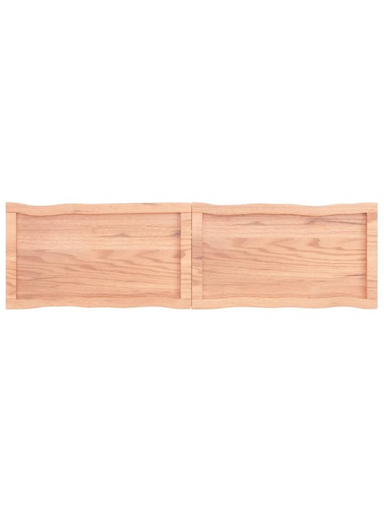 Stolní deska hnědá 140x40x(2-4)cm ošetřený dřevo živá hrana