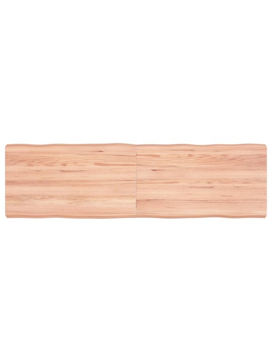 Stolní deska hnědá 140x40x(2-6)cm ošetřený dřevo živá hrana