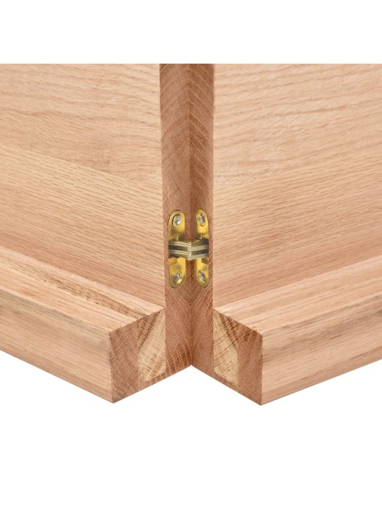 Stolní deska hnědá 140x60x(2-6)cm ošetřený dřevo živá hrana