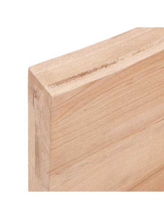 Stolní deska hnědá 140x60x(2-6)cm ošetřený dřevo živá hrana