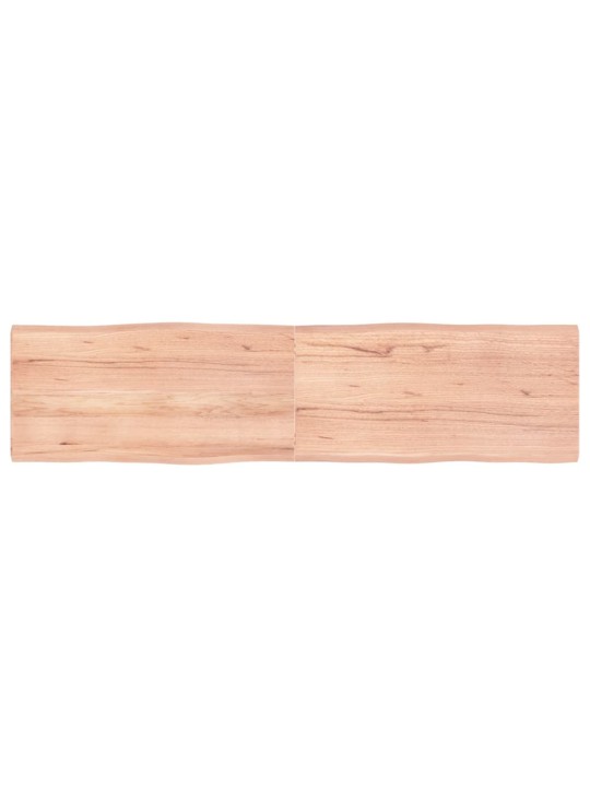 Stolní deska hnědá 160x40x(2-4)cm ošetřený dřevo živá hrana