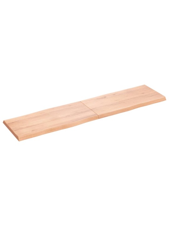 Stolní deska hnědá 160x40x(2-4)cm ošetřený dřevo živá hrana