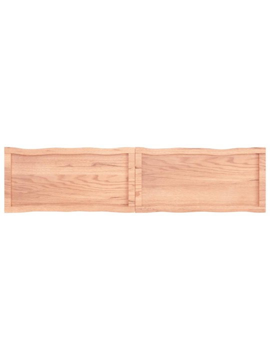 Stolní deska hnědá 160x40x(2-4)cm ošetřený dřevo živá hrana