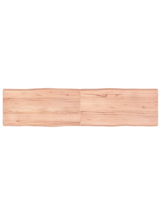 Stolní deska hnědá 160x40x(2-6)cm ošetřený dřevo živá hrana
