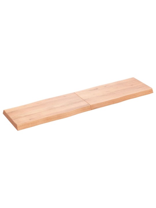 Stolní deska hnědá 160x40x(2-6)cm ošetřený dřevo živá hrana