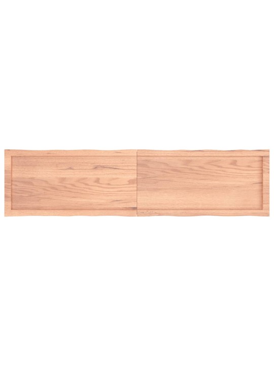 Stolní deska hnědá 160x40x(2-6)cm ošetřený dřevo živá hrana