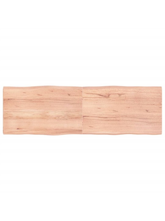 Stolní deska hnědá 160x50x(2-4)cm ošetřený dřevo živá hrana