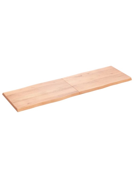 Stolní deska hnědá 160x50x(2-4)cm ošetřený dřevo živá hrana