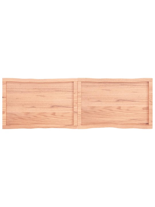Stolní deska hnědá 160x50x(2-6)cm ošetřený dřevo živá hrana