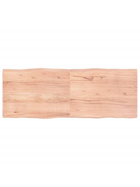 Stolní deska hnědá 160x60x(2-4)cm ošetřený dřevo živá hrana
