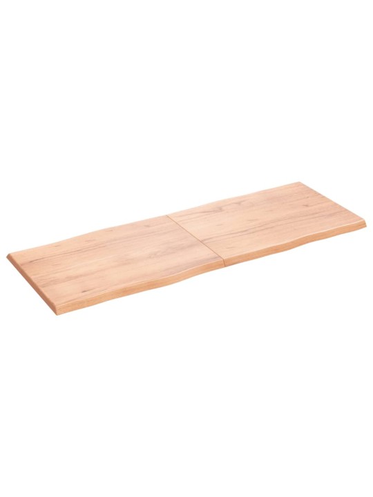 Stolní deska hnědá 160x60x(2-4)cm ošetřený dřevo živá hrana