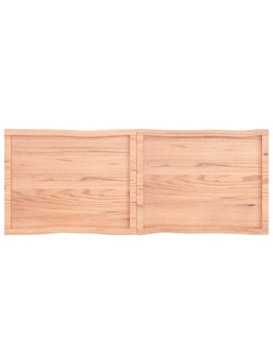 Stolní deska hnědá 160x60x(2-4)cm ošetřený dřevo živá hrana