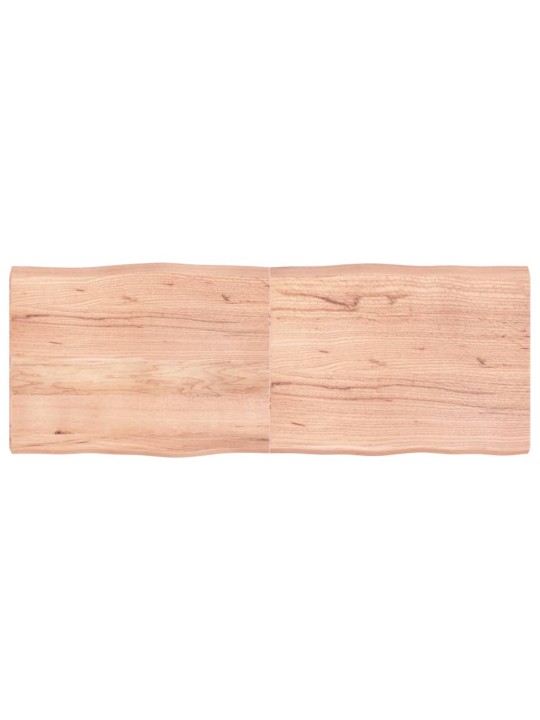 Stolní deska hnědá 160x60x(2-6)cm ošetřený dřevo živá hrana