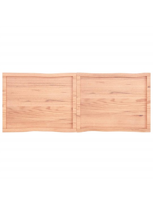Stolní deska hnědá 160x60x(2-6)cm ošetřený dřevo živá hrana