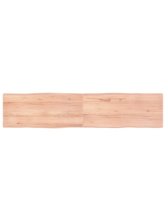 Stolní deska hnědá 180x40x(2-4)cm ošetřený dřevo živá hrana