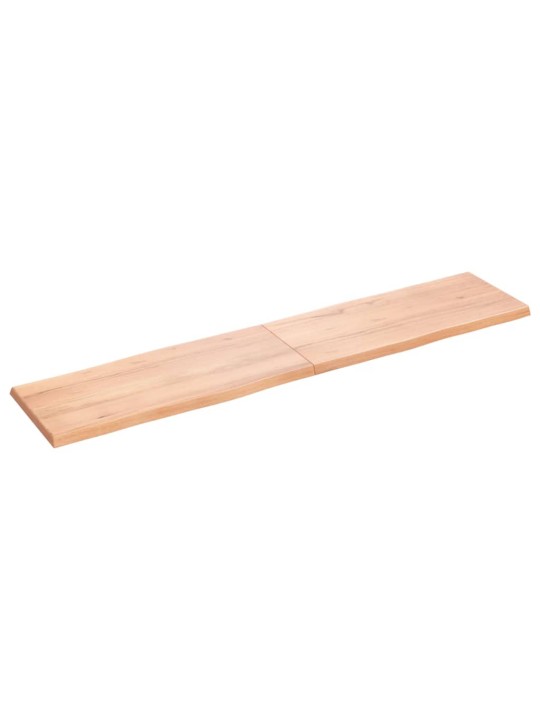 Stolní deska hnědá 180x40x(2-4)cm ošetřený dřevo živá hrana