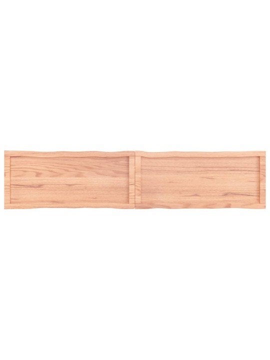 Stolní deska hnědá 180x40x(2-4)cm ošetřený dřevo živá hrana