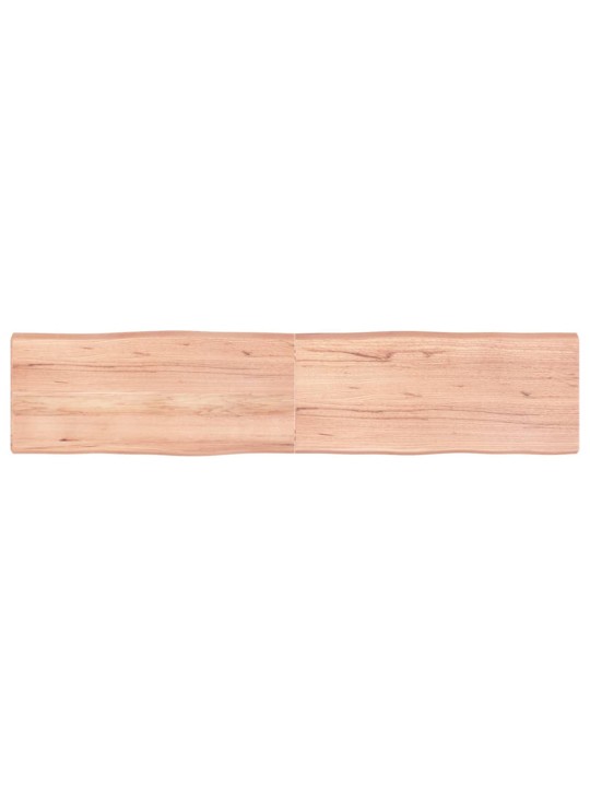 Stolní deska hnědá 180x40x(2-6)cm ošetřený dřevo živá hrana