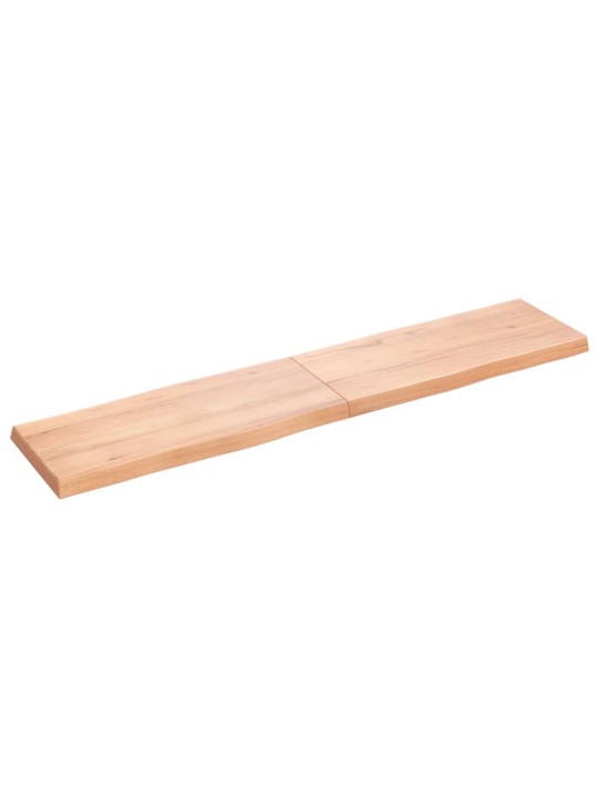Stolní deska hnědá 180x40x(2-6)cm ošetřený dřevo živá hrana