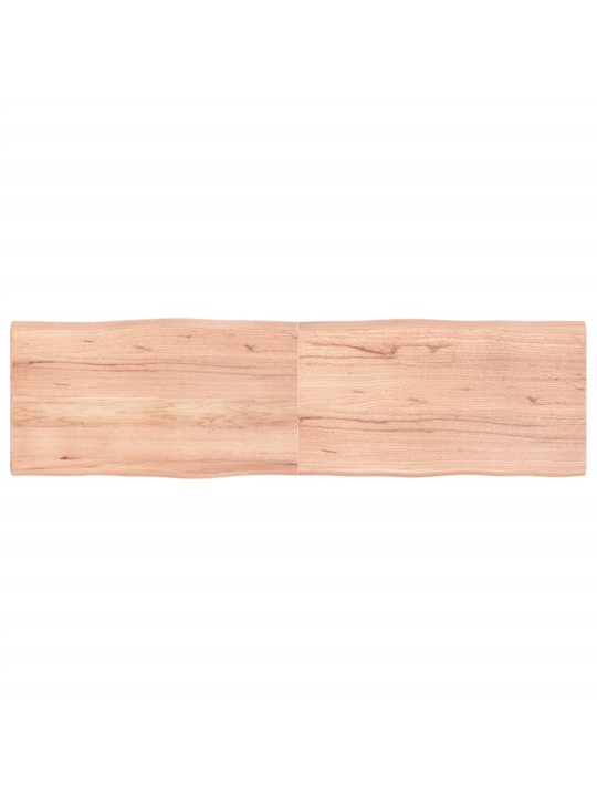 Stolní deska hnědá 180x50x(2-4)cm ošetřený dřevo živá hrana