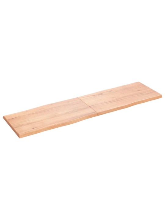 Stolní deska hnědá 180x50x(2-4)cm ošetřený dřevo živá hrana