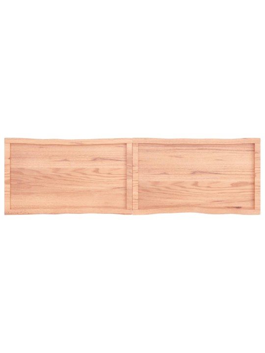 Stolní deska hnědá 180x50x(2-4)cm ošetřený dřevo živá hrana