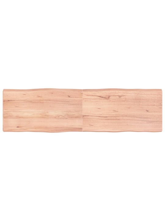 Stolní deska hnědá 180x50x(2-6)cm ošetřený dřevo živá hrana