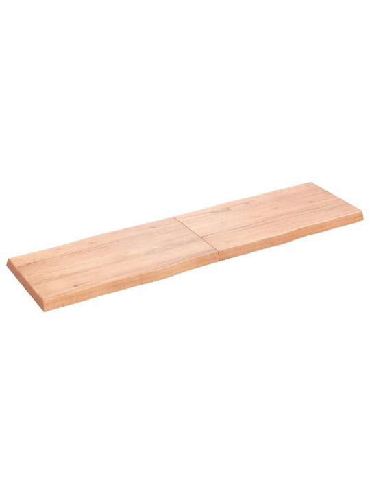 Stolní deska hnědá 180x50x(2-6)cm ošetřený dřevo živá hrana