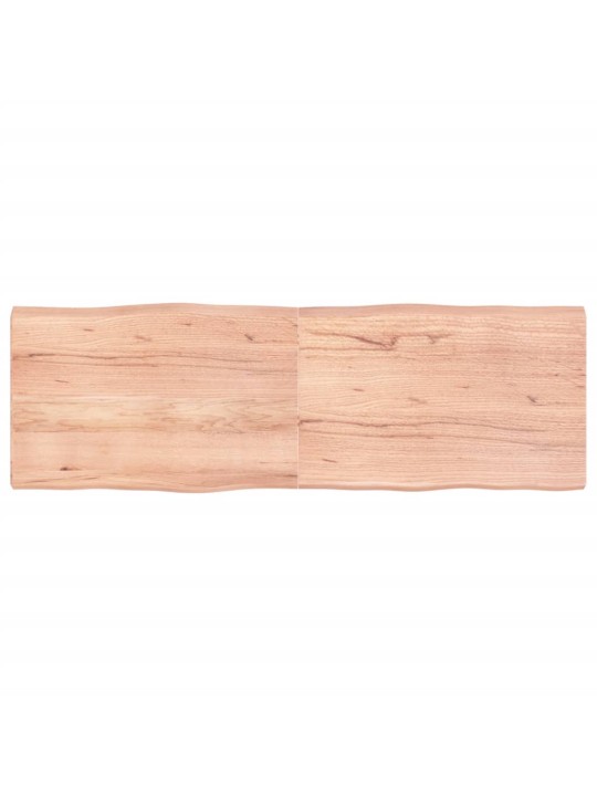 Stolní deska hnědá 180x60x(2-6)cm ošetřený dřevo živá hrana